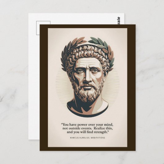 Marcus Aurelius Meditations Quote Illustration Art Postkarte (Vorne/Hinten)