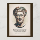 Marcus Aurelius Meditations Quote Illustration Art Postkarte (Vorderseite)