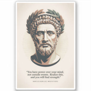 Marcus Aurelius Meditations Zitat Illustrationskun Aufkleber