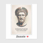Marcus Aurelius Meditations Zitat Illustrationskun Aufkleber (Blatt)