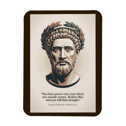 Marcus Aurelius Meditations Zitat Illustrationskun Magnet (Vertikal)