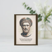 Marcus Aurelius Meditations Zitat Illustrationskun Postkarte (Stehend Vorderseite)