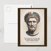 Marcus Aurelius Meditations Zitat Illustrationskun Postkarte (Vorne/Hinten)