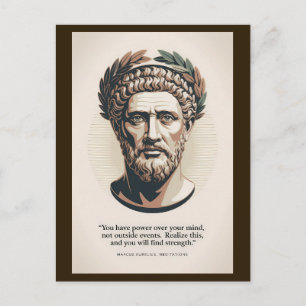 Marcus Aurelius Meditations Zitat Illustrationskun Postkarte