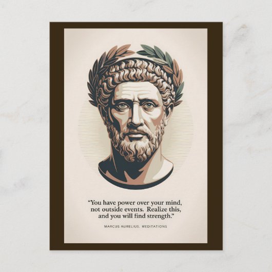Marcus Aurelius Meditations Zitat Illustrationskun Postkarte (Vorderseite)