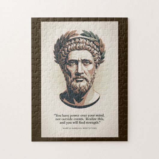 Marcus Aurelius Meditations Zitat Illustrationskun Puzzle (Vertikal)