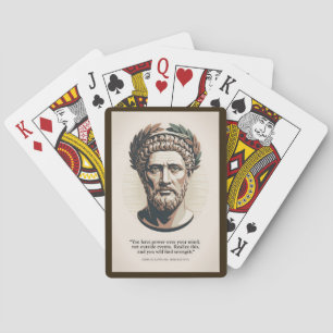 Marcus Aurelius Meditations Zitat Illustrationskun Spielkarten