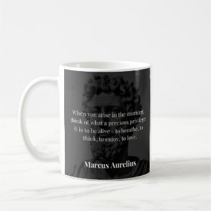 Marcus Aurelius morgendliche Reflexion: Dankbarkei Kaffeetasse