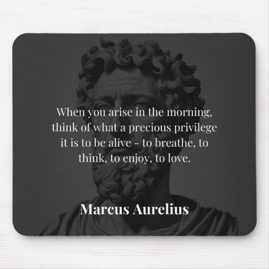 Marcus Aurelius morgendliche Reflexion: Dankbarkei Mousepad (Vorne)