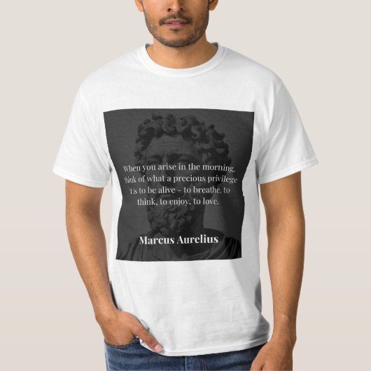 Marcus Aurelius' morgendliche Reflexion T-Shirt (Vorderseite)