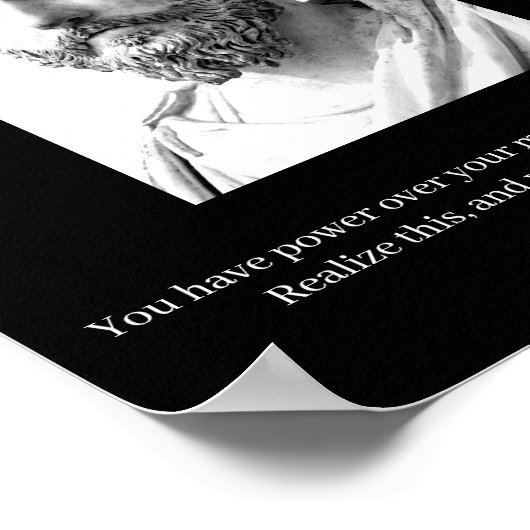 Marcus Aurelius Poster - Schwarz/Weiß (Ecke)