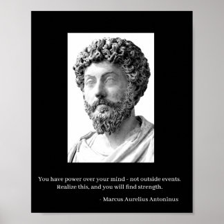 Marcus Aurelius Poster - Schwarz/Weiß