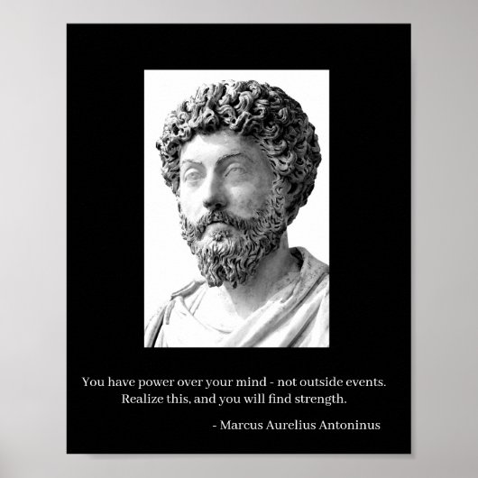 Marcus Aurelius Poster - Schwarz/Weiß (Vorne)