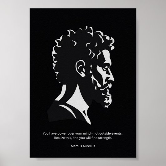 Marcus Aurelius Poster - Stoische Philosophie (Vorne)