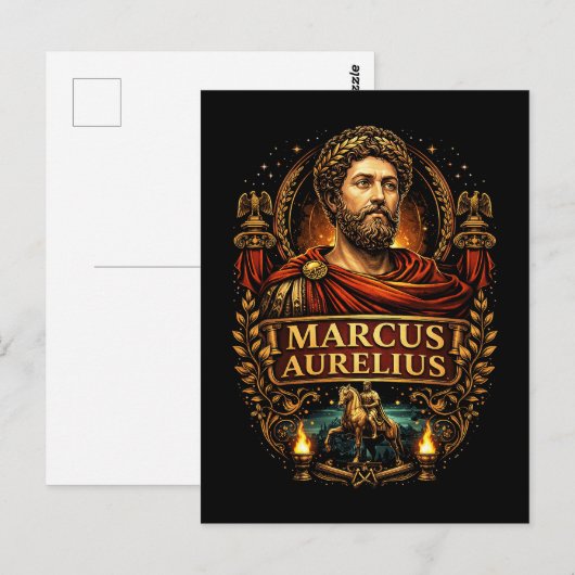 Marcus Aurelius Postkarte (Vorne/Hinten)