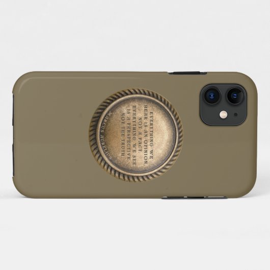 Marcus Aurelius Quote Opinionated Coin Case-Mate iPhone Hülle (Rückseite (Horizontal))