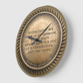 Marcus Aurelius Quote Opinionated Coin Große Wanduhr (Winkel)