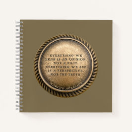 Marcus Aurelius Quote Opinionated Coin Notizblock