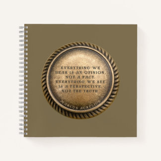 Marcus Aurelius Quote Opinionated Coin Notizblock