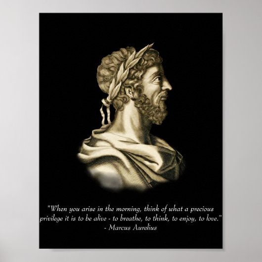Marcus Aurelius Quote Poster (Vorne)
