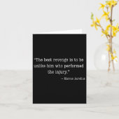 Marcus Aurelius Quote T-Shirt Beste Rache Stoß P Karte (Gelbe Blume)