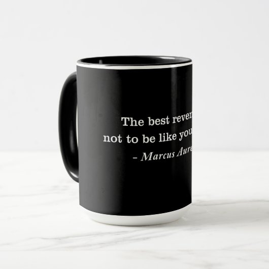 Marcus Aurelius Rache Stoic Quote T - Shirt Tasse (Vorderseite Links)