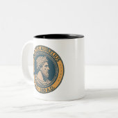 Marcus Aurelius Roman Emperor Illustration Badge Zweifarbige Tasse (Vorderseite Links)
