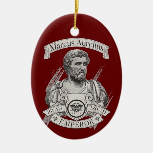Marcus Aurelius Roman Kaiser Keramik Ornament (Vorne)