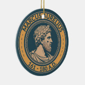 Marcus Aurelius römischer Kaiser Illustration Badg Keramik Ornament (Rechts)