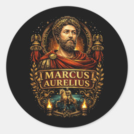 Marcus Aurelius Runder Aufkleber
