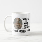Marcus Aurelius sehr wenig benötigt, glückliches Kaffeetasse (Links)