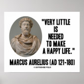 Marcus Aurelius sehr wenig gebraucht machen glückl Poster (Vorne)