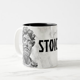 Marcus Aurelius - Stoic On! Zweifarbige Tasse