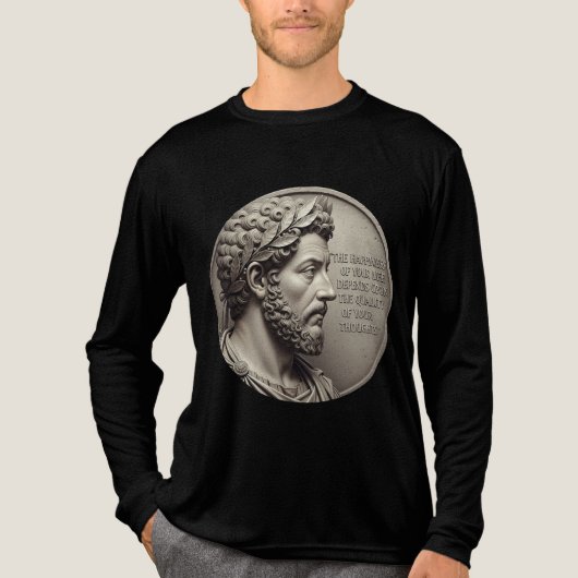 Marcus Aurelius Stoic Quote Sweatshirt Tri-Blend Shirt (Vorderseite)
