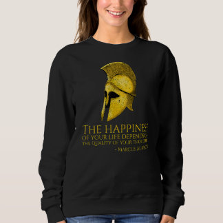 Marcus Aurelius Stoic Zitat über Glück Roman Ph Sweatshirt