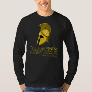 Marcus Aurelius Stoic Zitat über Glück Roman Ph T-Shirt
