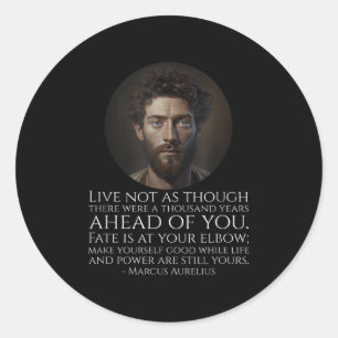 Marcus Aurelius Stoicism - Roman Stoic Philosophy Runder Aufkleber