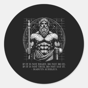 Marcus Aurelius Stoicism Wisdom Zitat. Sei nett, M Runder Aufkleber