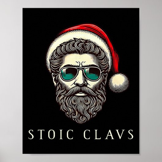 Marcus Aurelius Stoiker Weihnachtsmann Stoizismus Poster (Vorne)