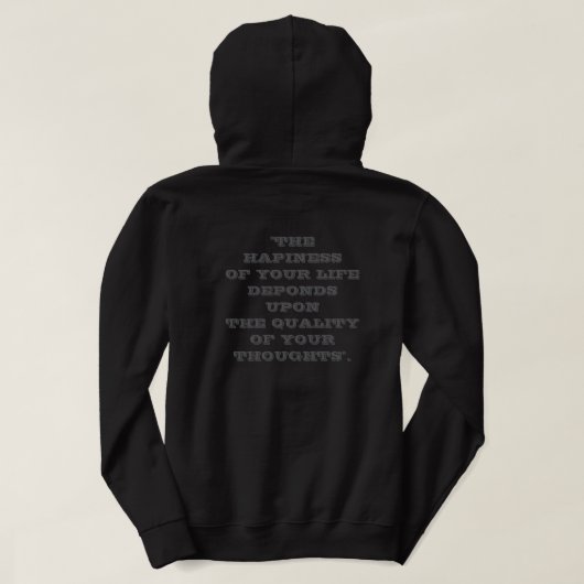 Marcus Aurelius Stoiker Zitat Hoodie (Design Rückseite)