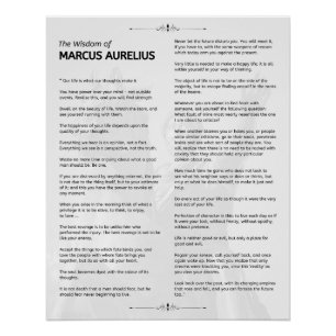 Marcus Aurelius Stoische Meditationen. Glänzende P Poster