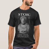 Marcus Aurelius u201CFind Strengthu201D Stoicism Q T-Shirt (Vorderseite)
