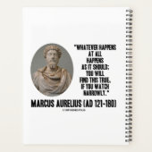 Marcus Aurelius Was auch immer passiert Planer (Rückseite)