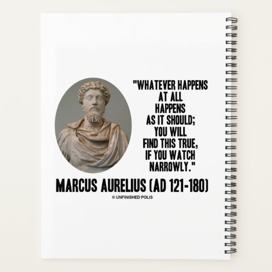 Marcus Aurelius Was auch immer passiert Planer (Rückseite)