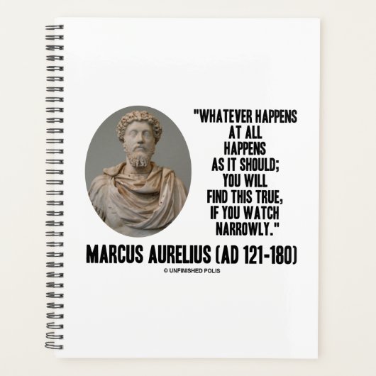 Marcus Aurelius Was auch immer passiert Planer (Vorderseite)
