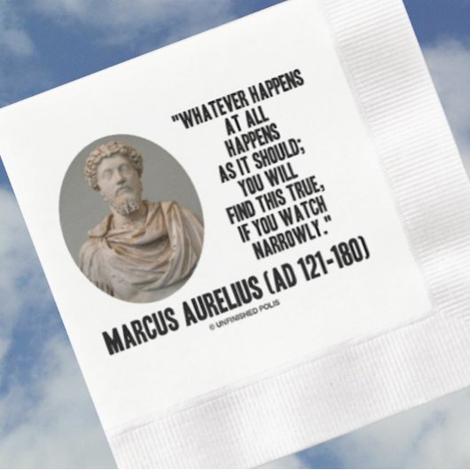 Marcus Aurelius Was auch immer passiert Serviette