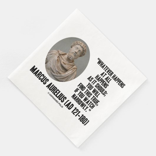 Marcus Aurelius Was auch immer passiert Serviette (Ecke)