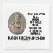 Marcus Aurelius Was auch immer passiert Serviette (Vorderseite)