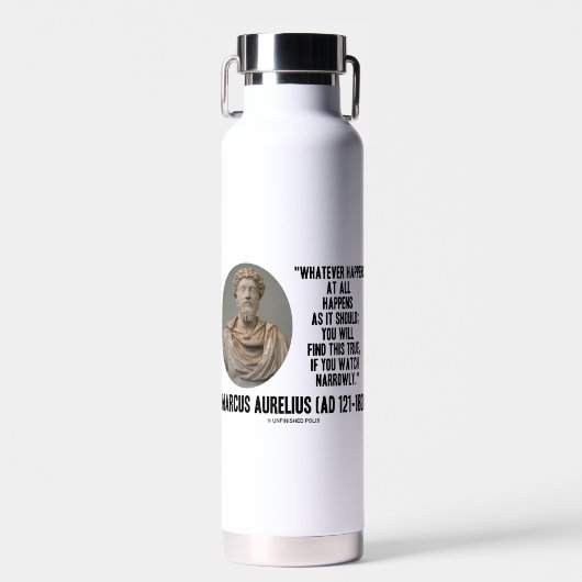 Marcus Aurelius Was auch immer passiert Trinkflasche (Vorne)