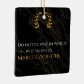 Marcus Aurelius Weisheit: Aktionen sprechen lauter Keramikornament (Rechts)